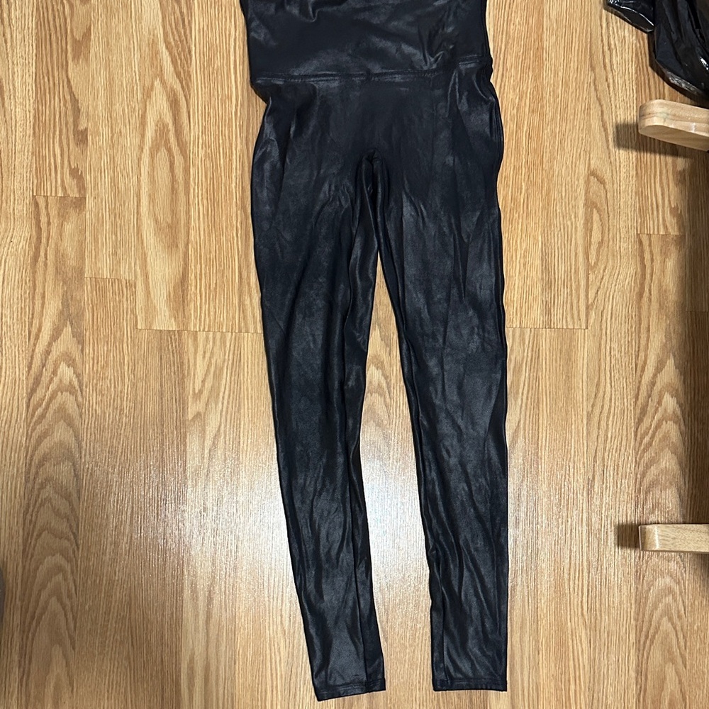 Spanx Black Faux Leather Leggings